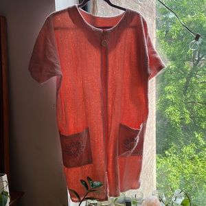 Towel cloth vintage pink robe